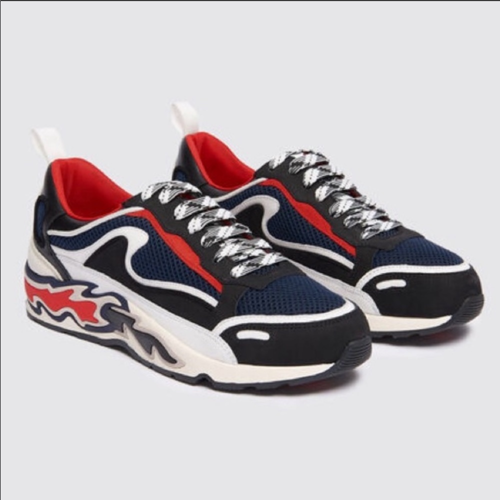 SANDRO FLAME SNEAKERS DARK NAVY SIZE EU 40/USA 9-9.5 NWT - Picture 16 of 16